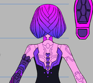 Celeste VER.2025 Reference sheet Back - Commission by @NTNArts